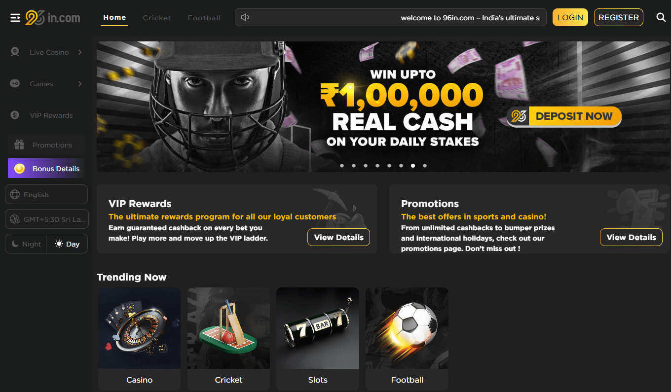96In Games – Engage in Real Money Gaming at India's Premier Casino