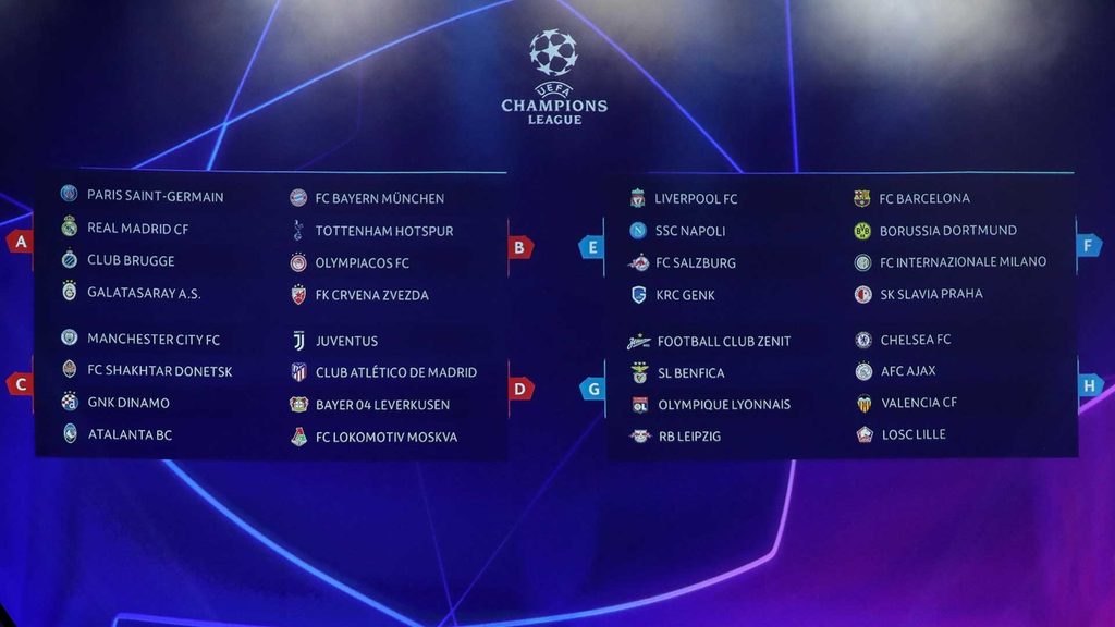 Top European clubs gear up as UEFA announces UCL group stage draws